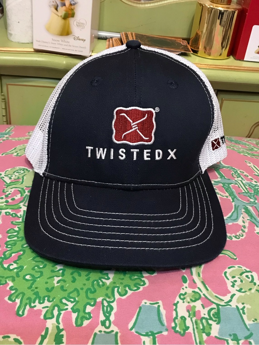 Twisted X SnapBack trucker Hat Blue Red Adjustable